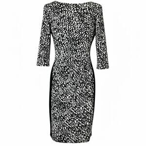 Lauren Ralph Lauren Black White Sheath Dress | Women S | Colorblock Midi